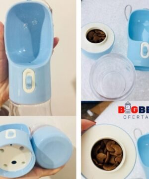 Bebedouro Portátil - 2 em 1. Água e Ração na hora certa!