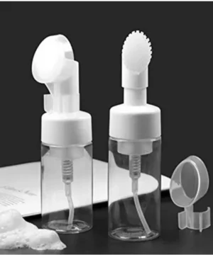 Frasco Pump Espumador Com Escova De Silicone Para Limpeza Facial