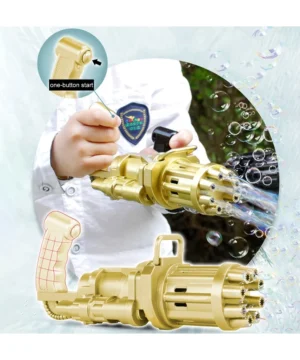 Brinquedo Lança Bolha Sabão Pistola Metralhadora Automática